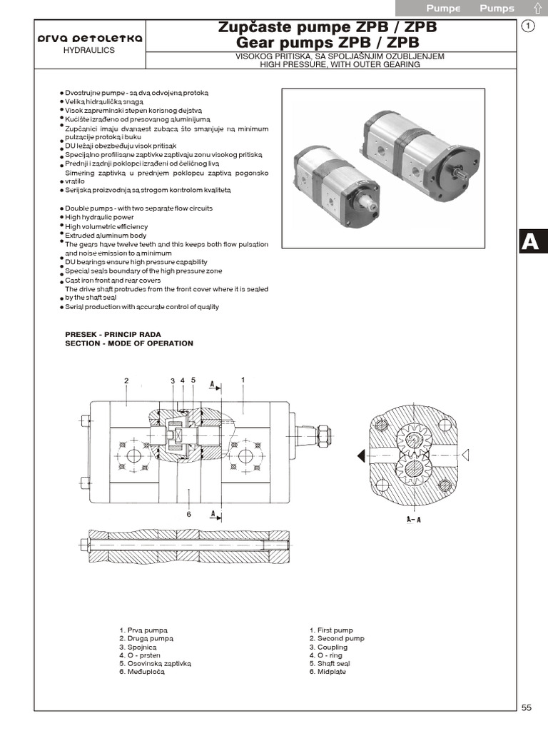 High Pressure Gear Pumps ZPB Specifications | PDF | Pump | Manufactured ...
