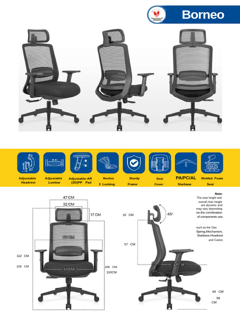 Dynamic Chair Height Specifications | PDF | Chair | Furniture