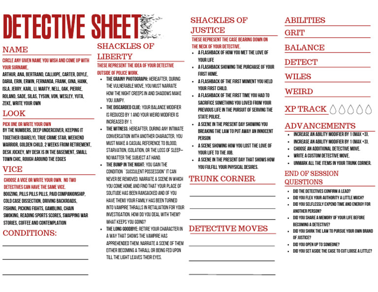 Detective Role-Playing Guide | PDF