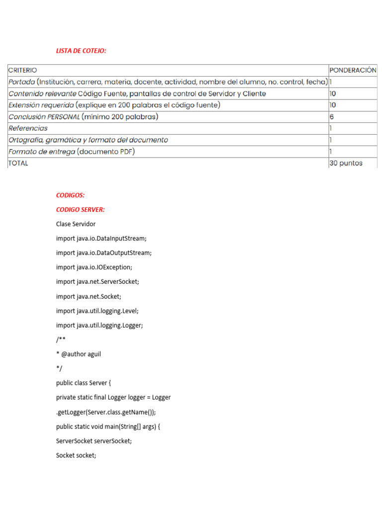 Comunicación Eficiente con Sockets | PDF | Zócalo de red | Java ...