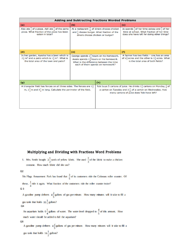 Word Problems | PDF