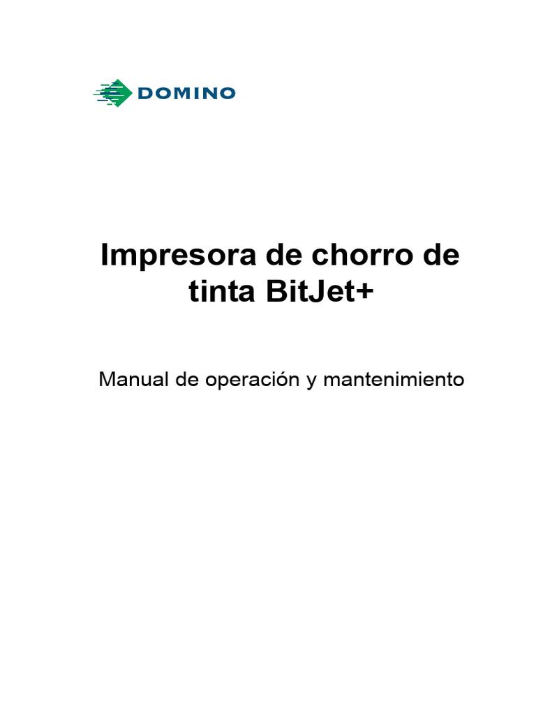 Manual de Mantenimiento Impresora BitJet+ | PDF | Impresora ...