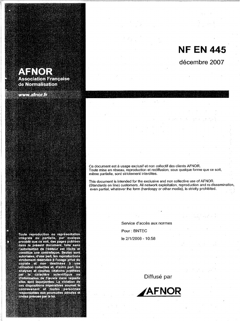 005-EN 445 - Dec 2007 | PDF
