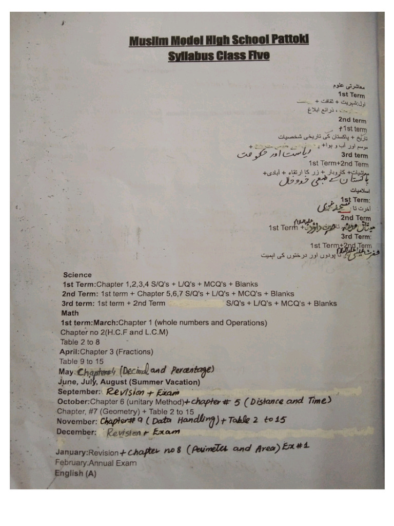 Class 5th | PDF