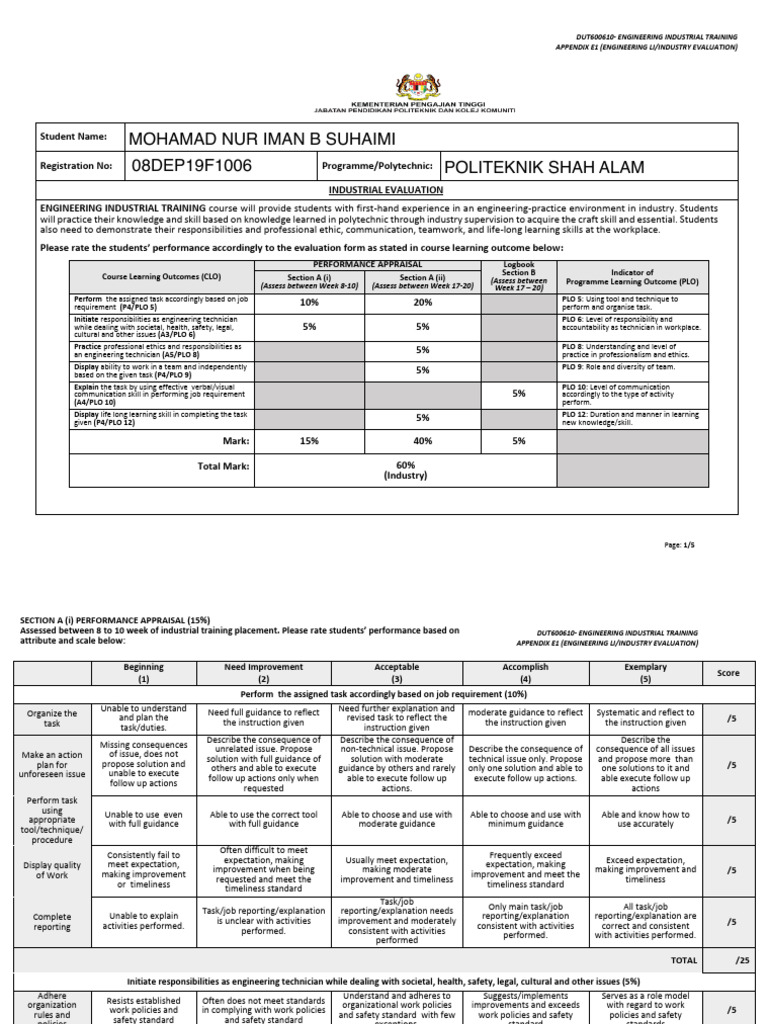 Appendix E1-Industrial Assessment - Apr2022 (08DEP19F1006) | PDF ...