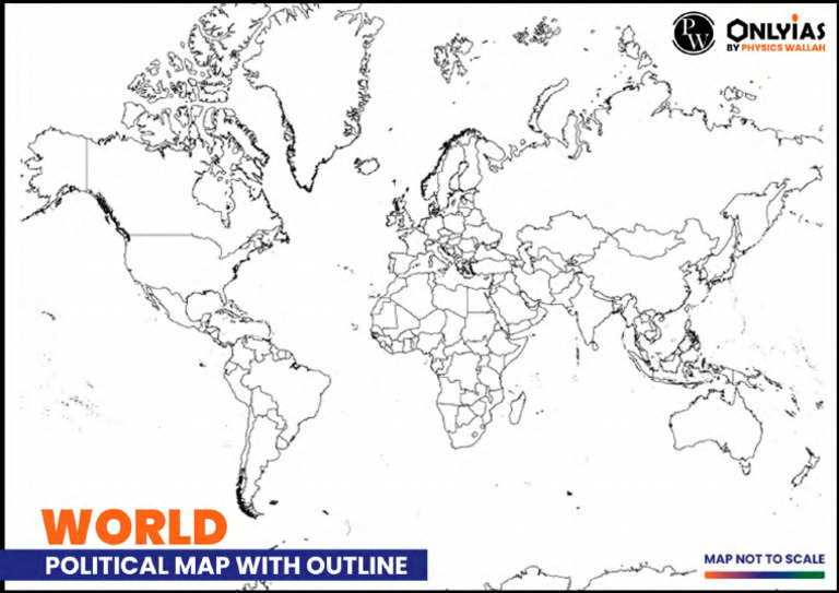 051) World Map Outline PDF Only | PDF