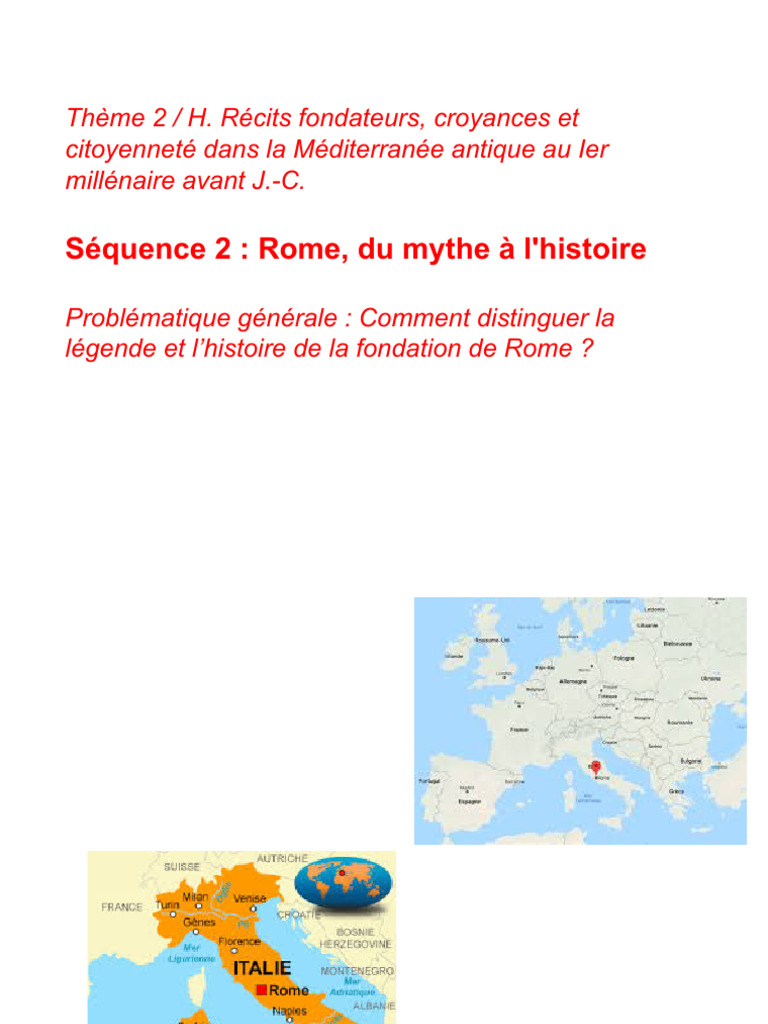 Fondation de Rome : légende et archéologie | PDF | Rome antique ...