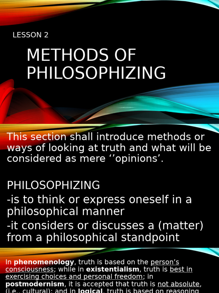 Philosophical Methods Explained | PDF | Phenomenology (Philosophy ...