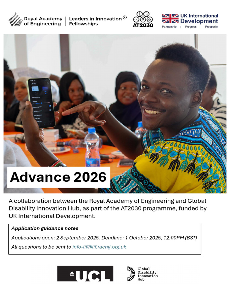 Advance 2026 Application Guidance | PDF | Sustainability | Innovation