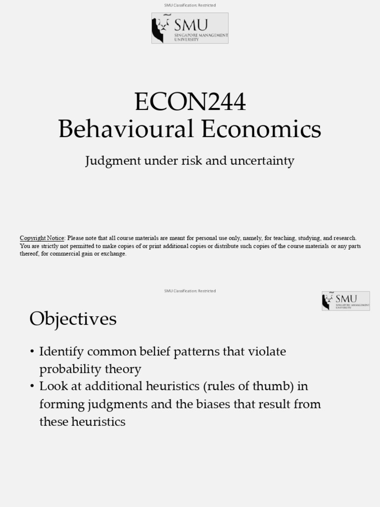 Week 3 (Part 2) | PDF | Behavioral Economics | Psychology