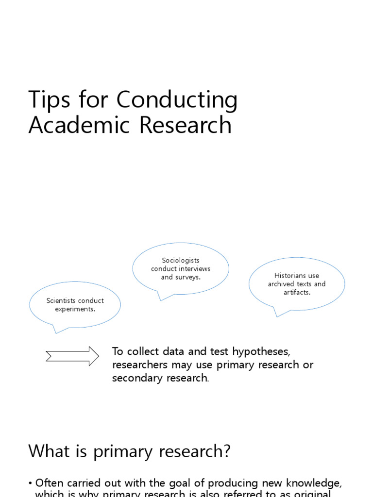 Essential Tips for Academic Research | PDF | Survey Methodology ...