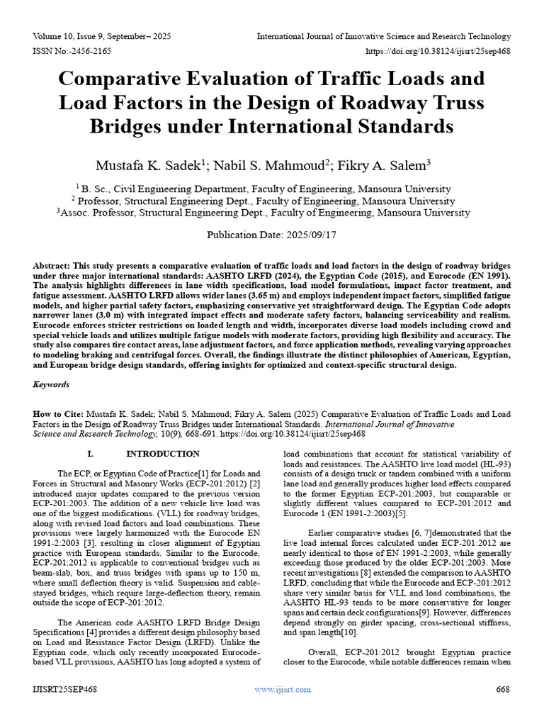 Traffic Load Factors in Bridge Design | PDF | Lane | Bridge