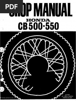 Shop Manual CB500-550 | PDF