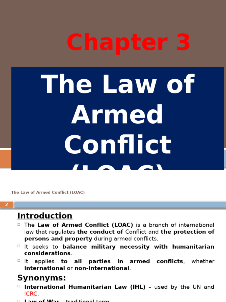 Overview of the Law of Armed Conflict | PDF | International ...