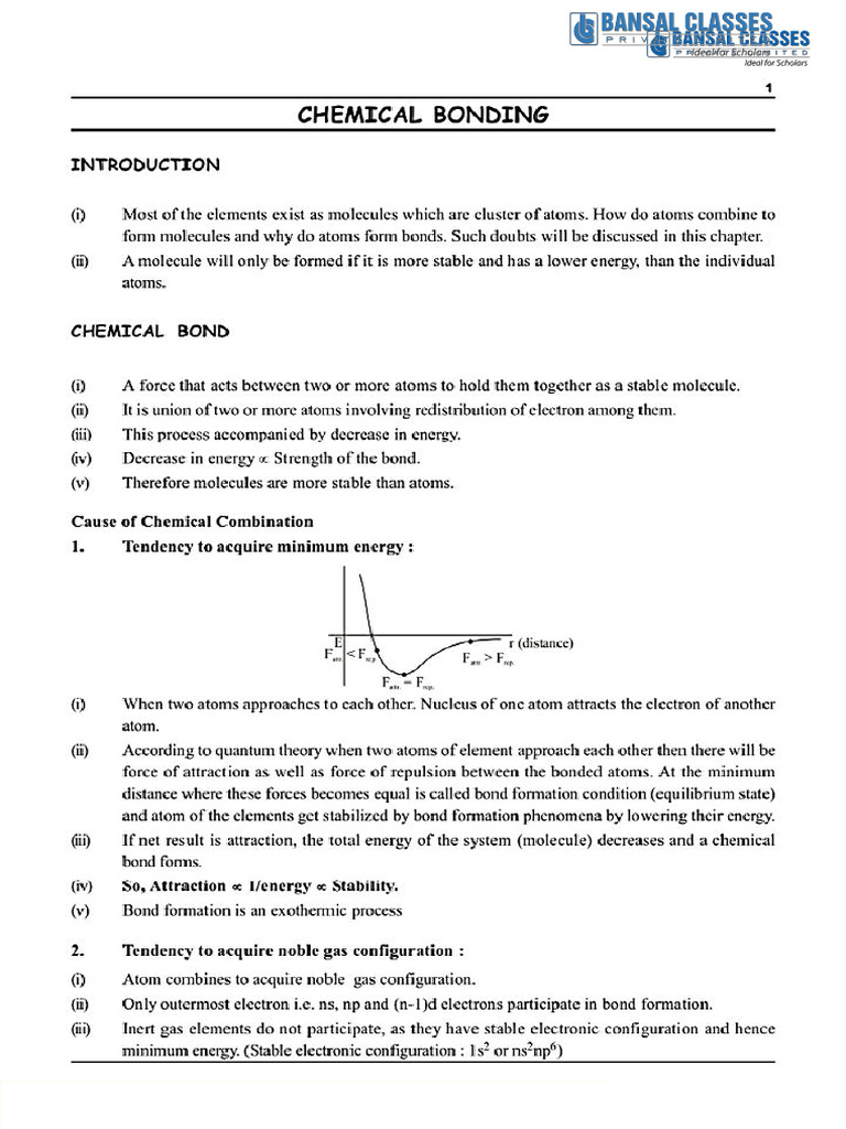 Chapter03 - Chemical Bonding | PDF