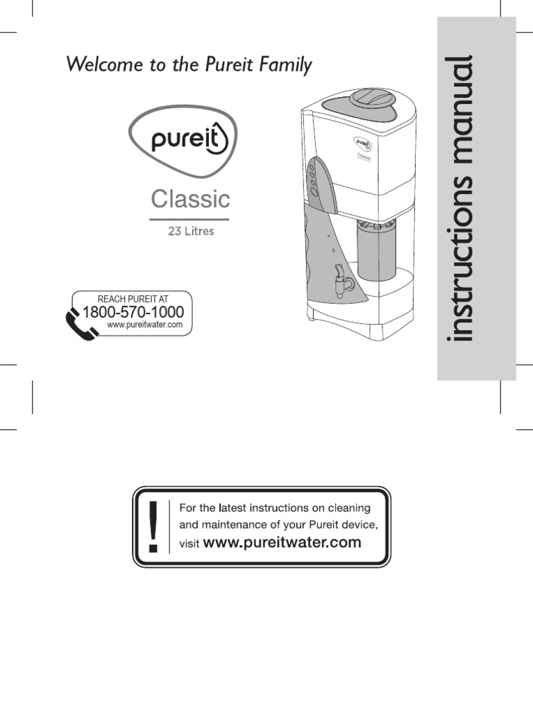 Welcome to the Pureit Family Guide | PDF | Water