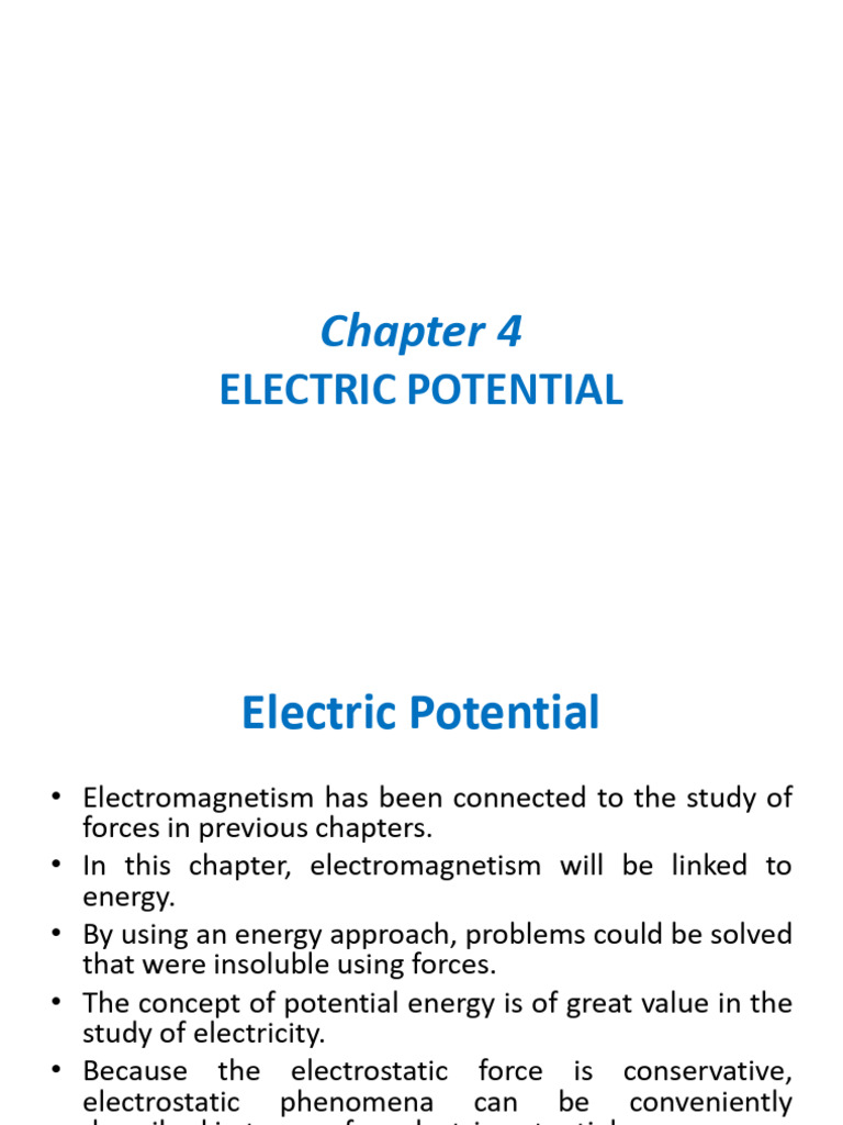 Understanding Electric Potential Concepts | PDF | Potential Energy ...