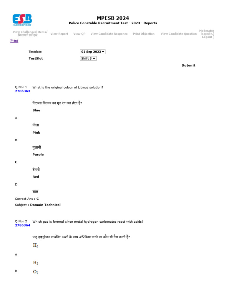 MP Police 2023 Paper-97-149 | PDF