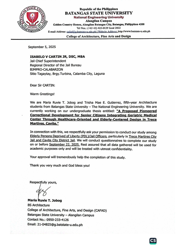 BJMP Letter Requirement | PDF