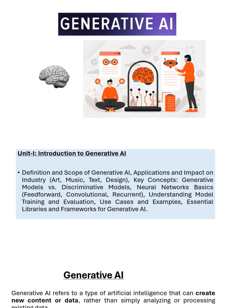 Overview of Generative AI Concepts | PDF | Artificial Intelligence ...