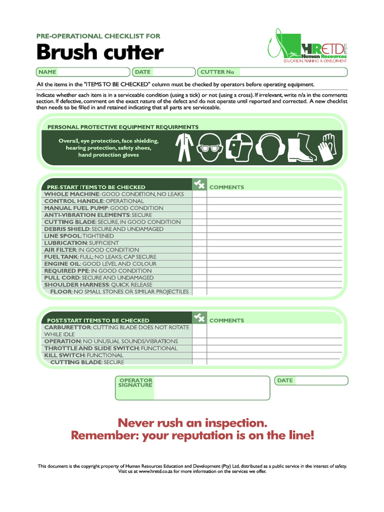 Hretd - BC Checklist | PDF