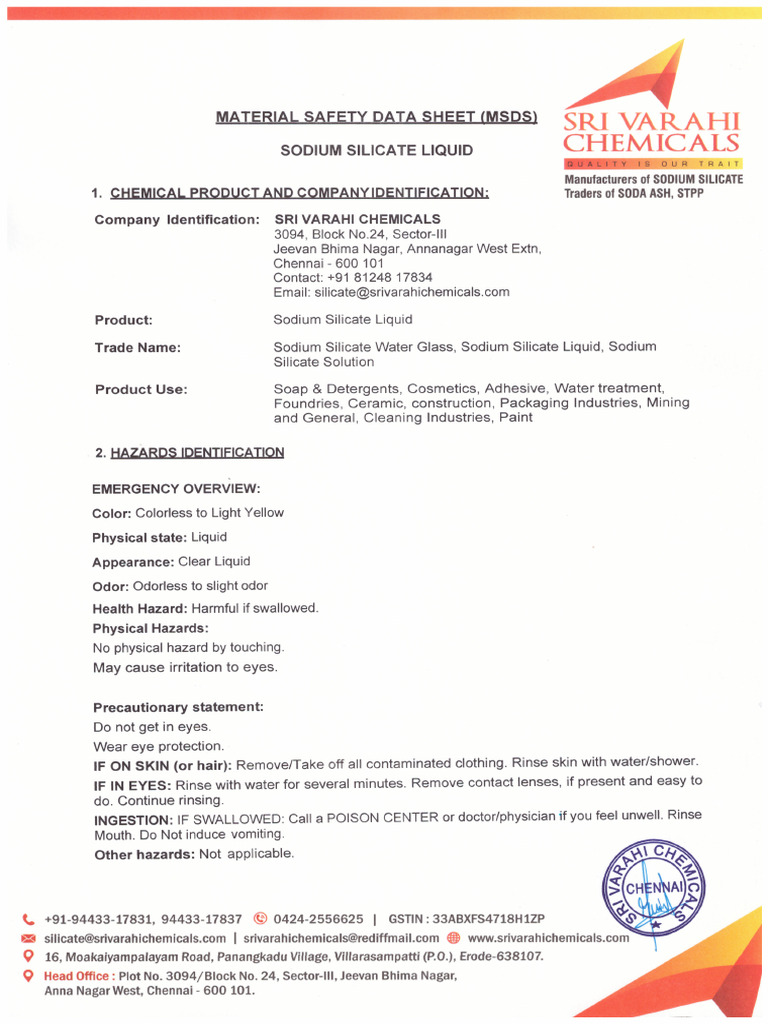 Msds - For Export | PDF