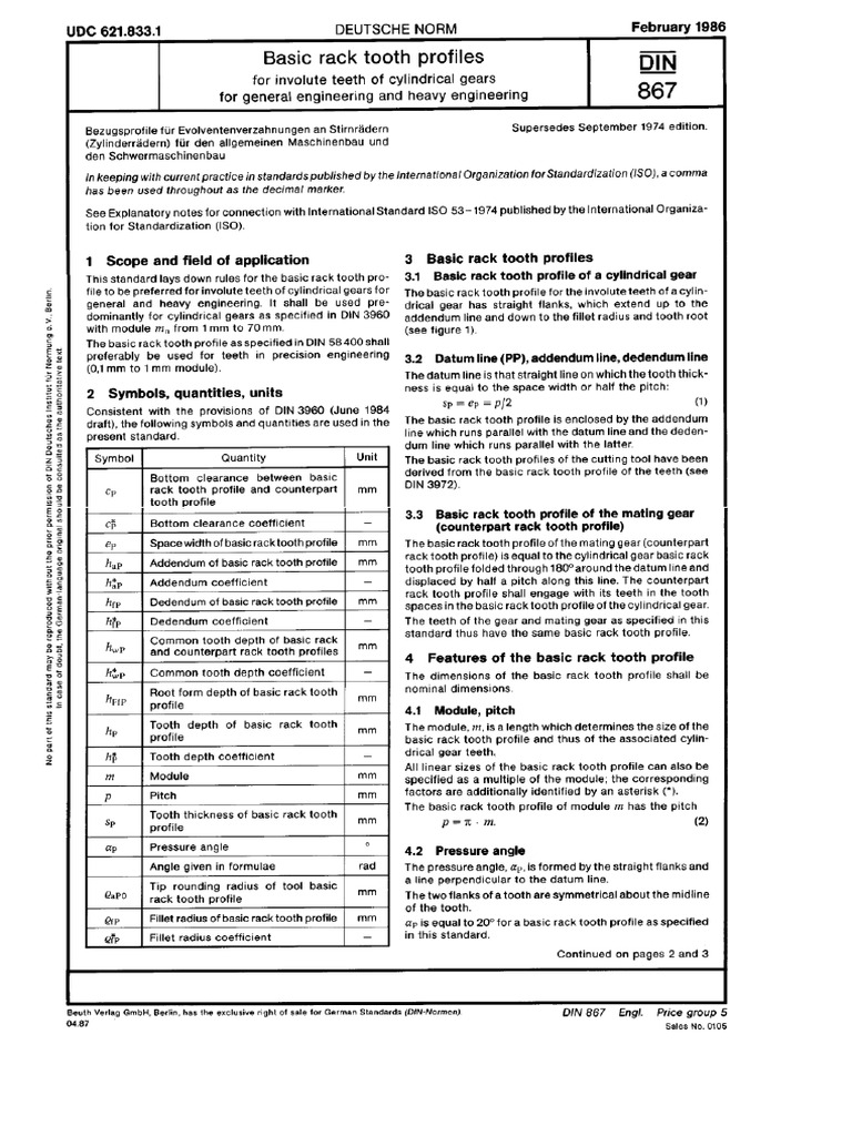 Din 867 Eng | PDF