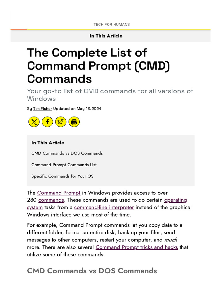 Complete CMD Commands List | PDF | Microsoft Windows | Windows 7