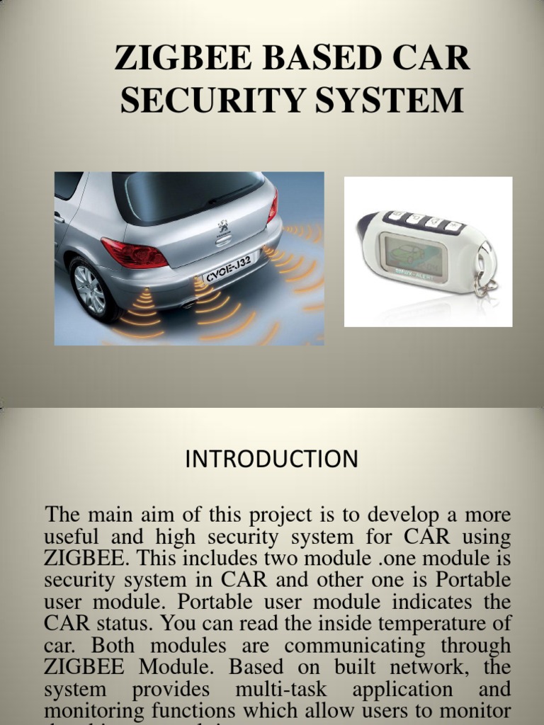 Zigbee Based Car Security System | PDF | Liquid Crystal Display ...