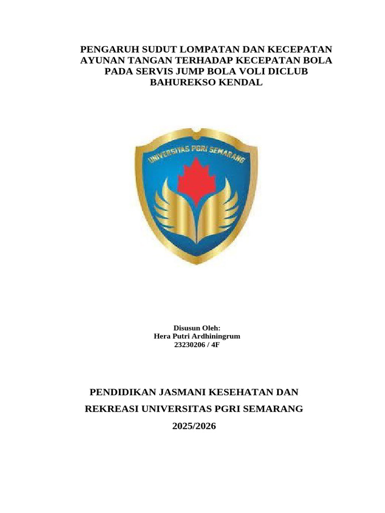 Pengaruh Sudut Lompatan Servis Voli | PDF