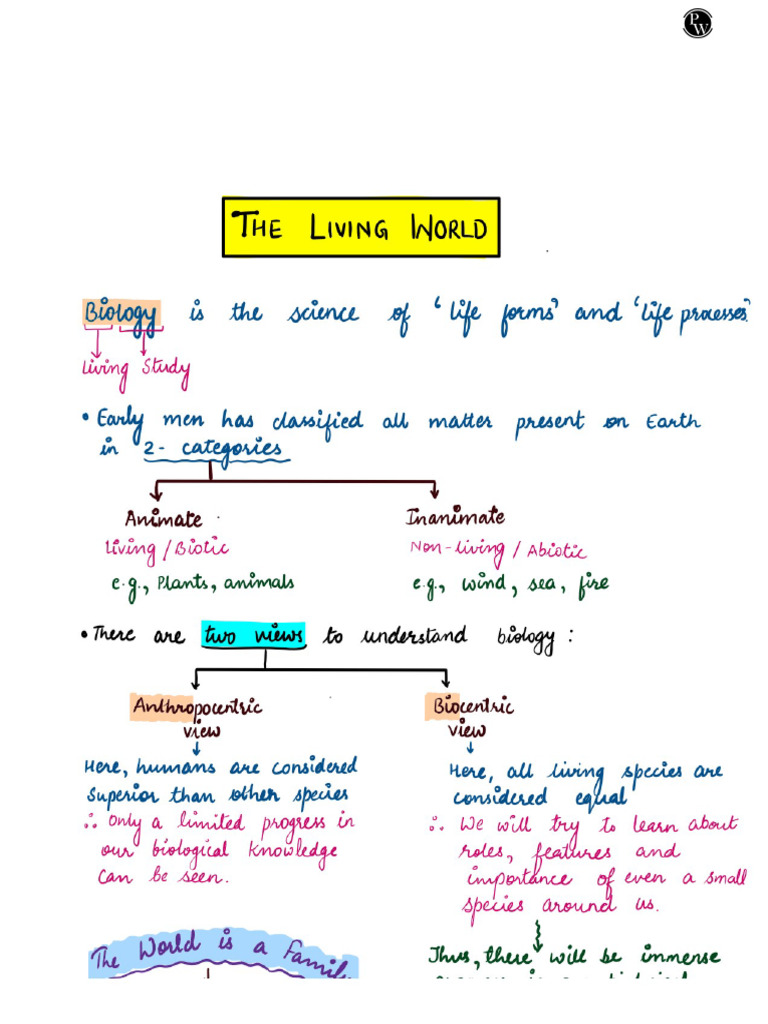 68a5775e2fd3a9c136087442 - ## - The Living World - Handwritten Notes ...