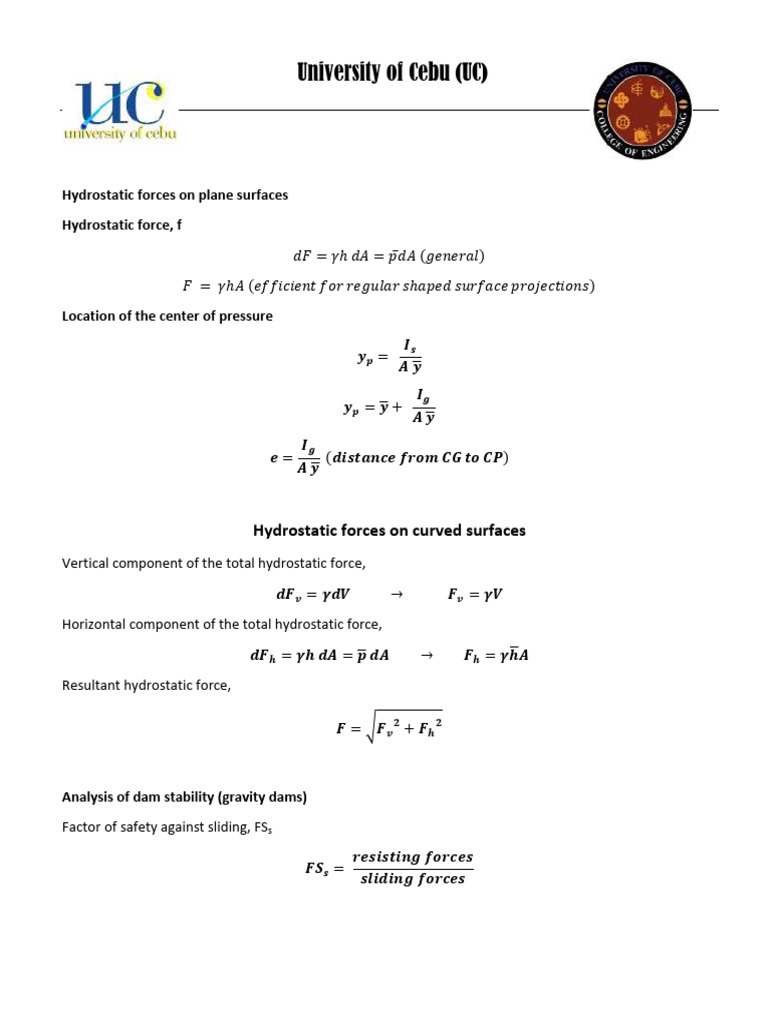 Hydrostatic Forces in Civil Engineering | PDF | Dam | Force