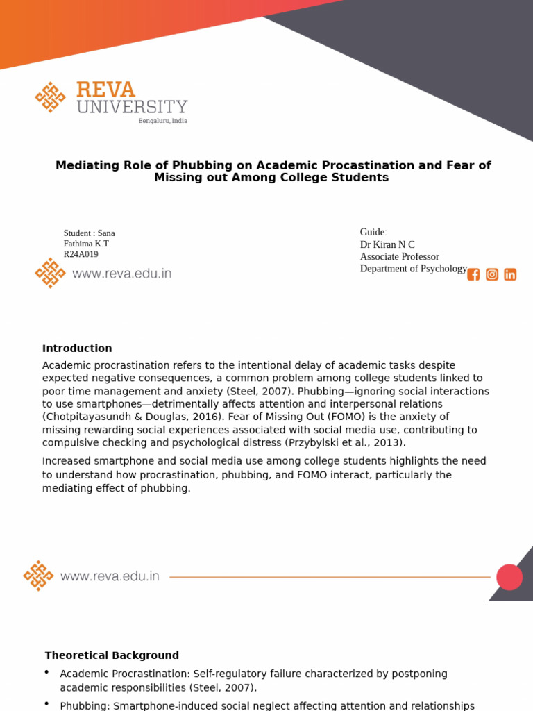 Curated visual reference: Picture Idea: Phubbing S Impact On Procrastination And Fomo Pdf Procrastination