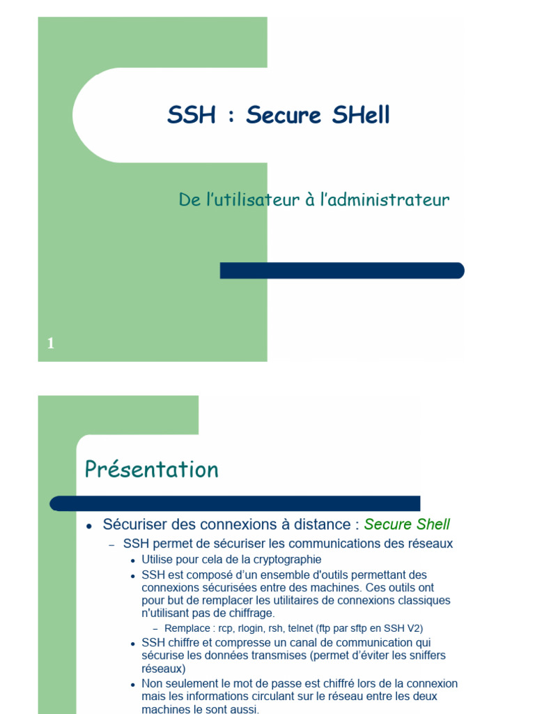 Guide complet sur le protocole SSH | PDF | Enveloppe de protection ...