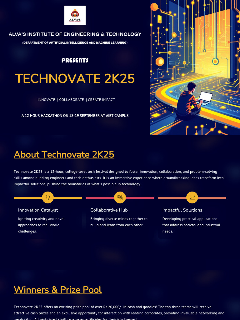 Technovate 2K25: 12-Hour Hackathon Event | PDF | Internet Of Things ...