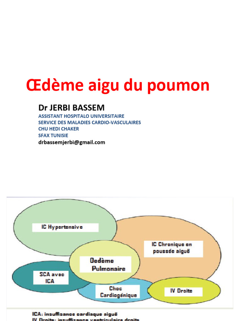 Prise en Charge Œdème Aigu Des Poumonmedicamentas | PDF | Spécialités ...