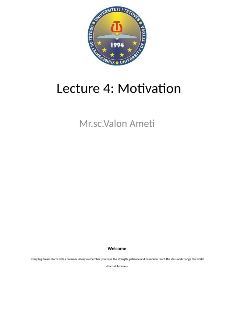 Understanding Motivation in Management | PDF | Motivational | Motivation