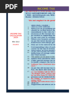 Income Tax Calculation Proforma 2024-25 | PDF | Taxation | Taxes
