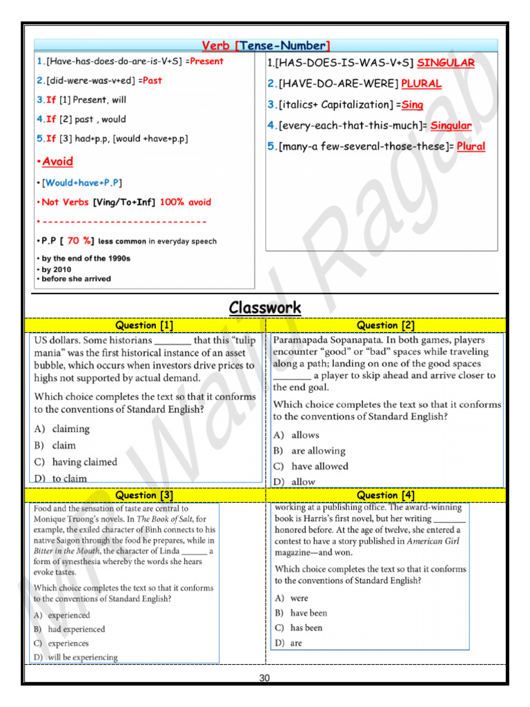 Classwork and Quiz Questions by Mr. Ragab | PDF