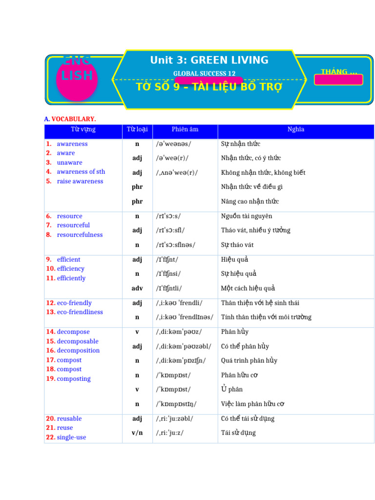 Unit 3 - T V NG - Phrasal Verbs | PDF