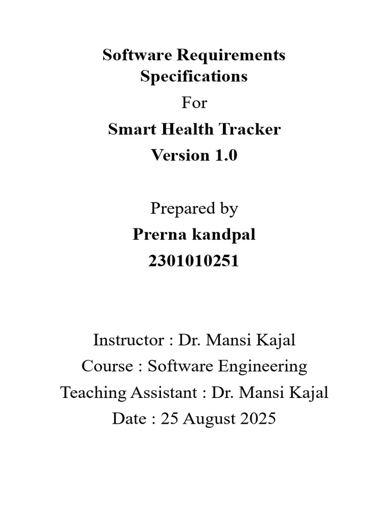 Software Requirements Specifications | PDF | Software Testing | Databases
