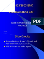 CS4803/8803 ENC: Introduction To SAP