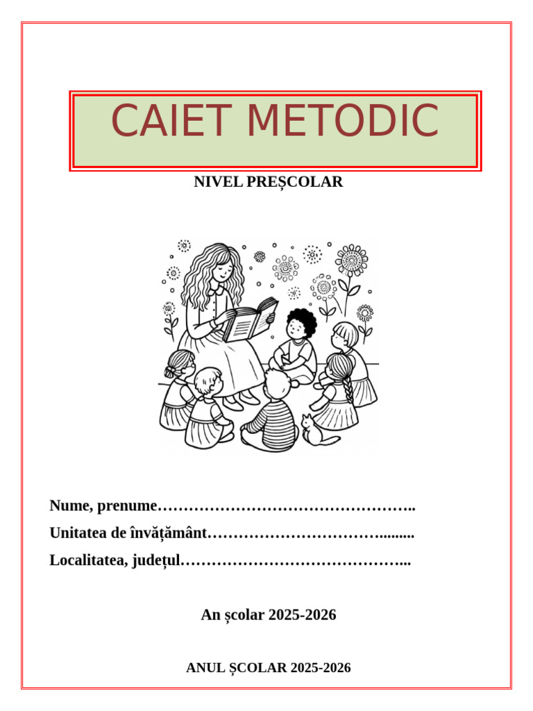 1caiet Metodic Exemplu | PDF
