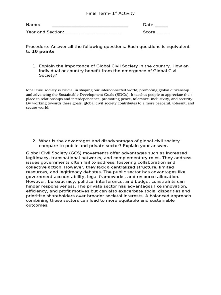 1st Activity Final Term 2024 SS 1D | PDF