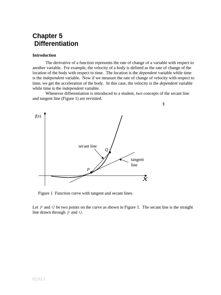 Understanding Differentiation Concepts | PDF | Tangent | Slope