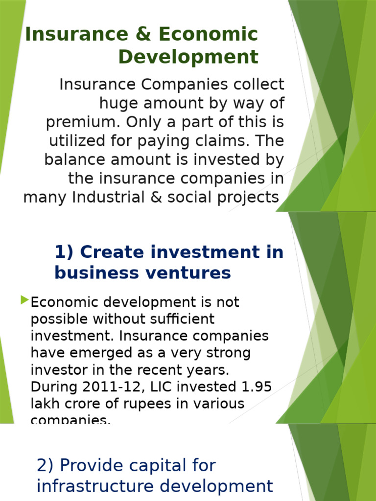 Role of Insurance in Economic Growth | PDF