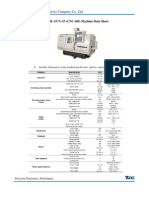 TONGIL Machine Data Sheet