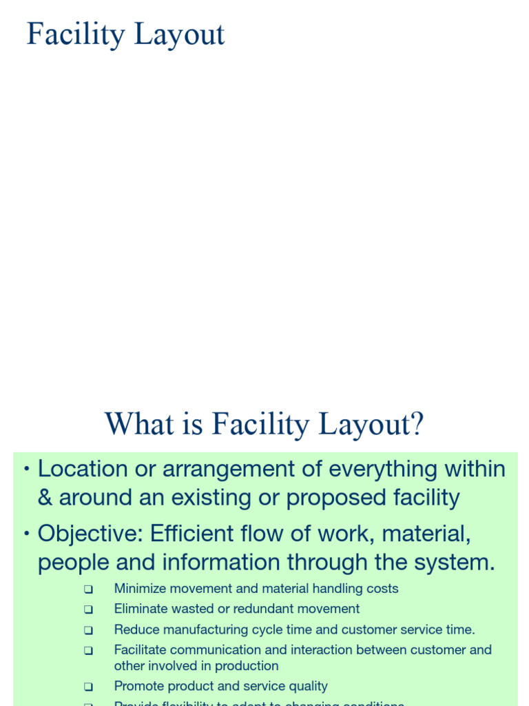 Understanding Facility Layout Types | PDF | Inventory | Warehouse