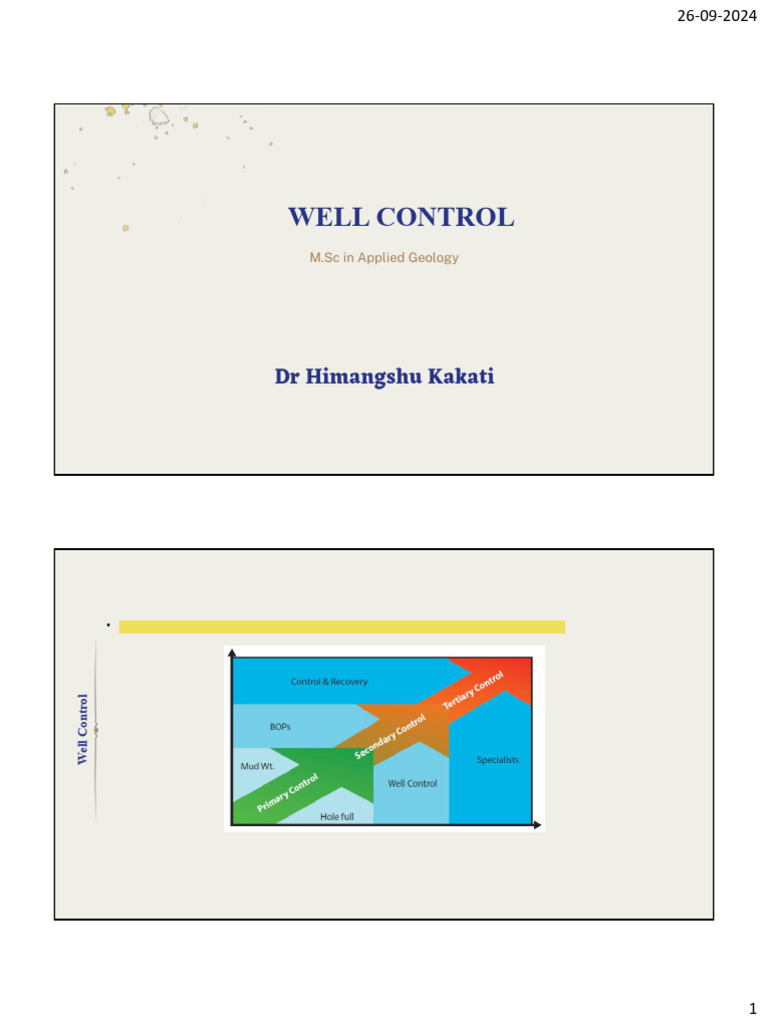 Well Control Principles and Practices | PDF