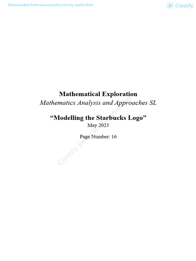 Modelling the Starbucks Logo in Math IA | PDF | Equations | Mathematics